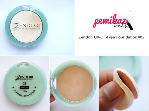 zendori ตลับเขียว UV OIL FREE Foundation 2