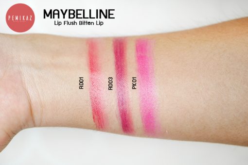 Maybelline-Lip-Flush-Bitten-Lip-swatch